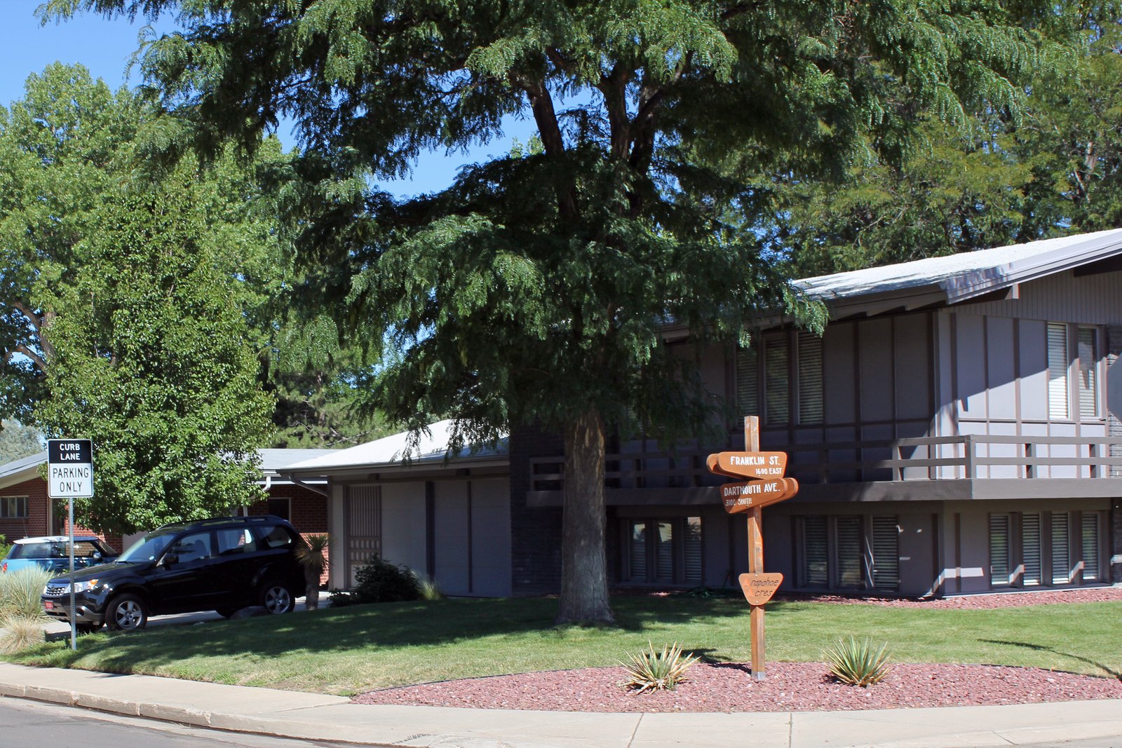 A street of mid-century homes in Arapahoe Acres, Englewood